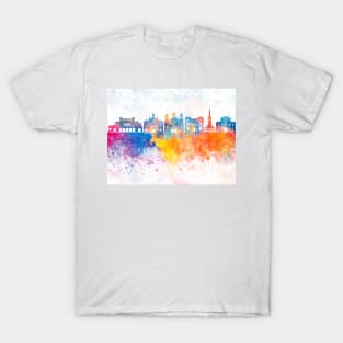 Constanta skyline in watercolor background T-Shirt